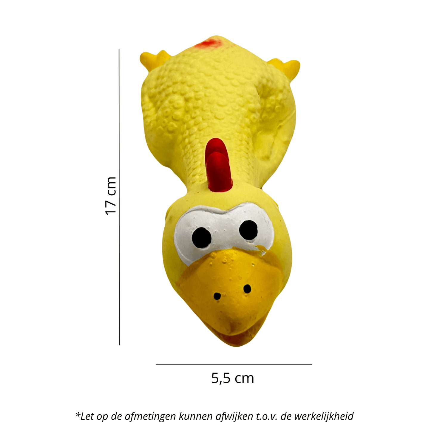 Honden speelgoed - Krijsende Kip - Speeltje hond - Knuffel - Speelgoed Hond Intelligentie - KwispelKleuren