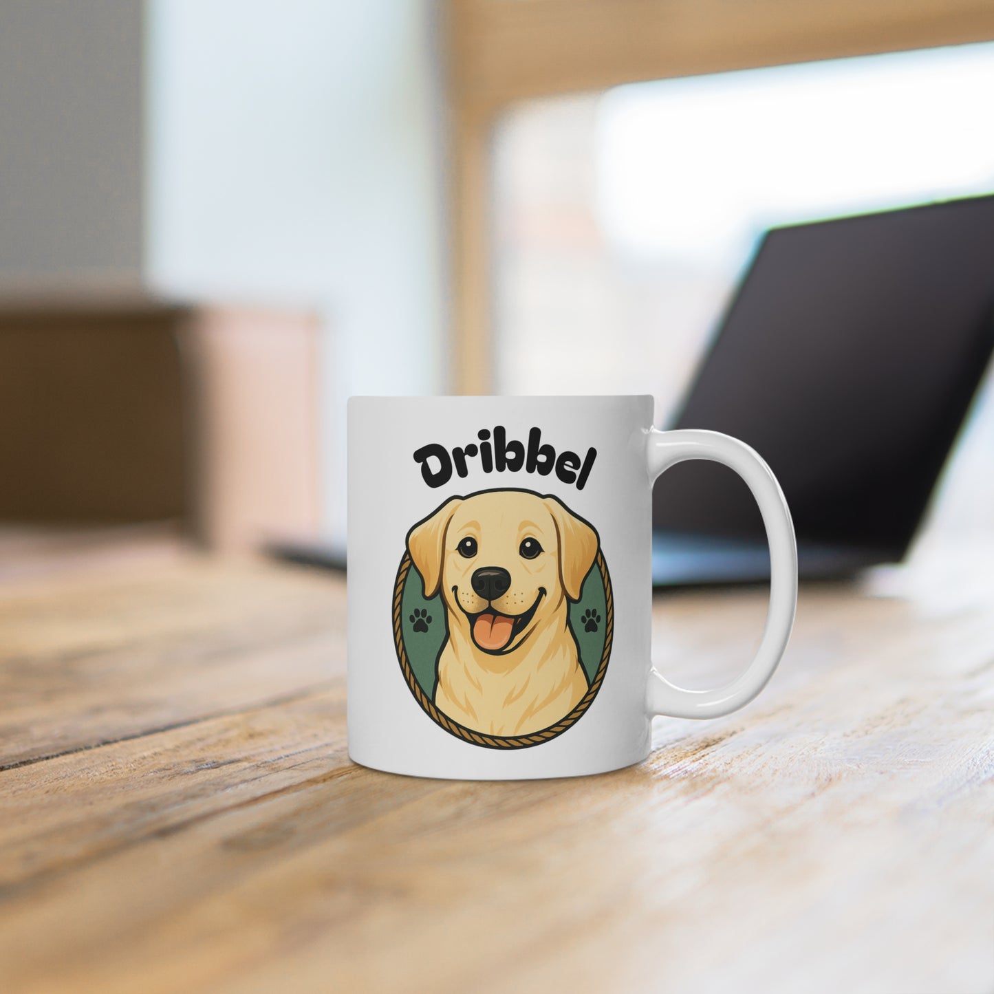 Labrador Mok met Naam – Gepersonaliseerde Premium Collectie (Blonde, Zwarte of Bruine Labrador)