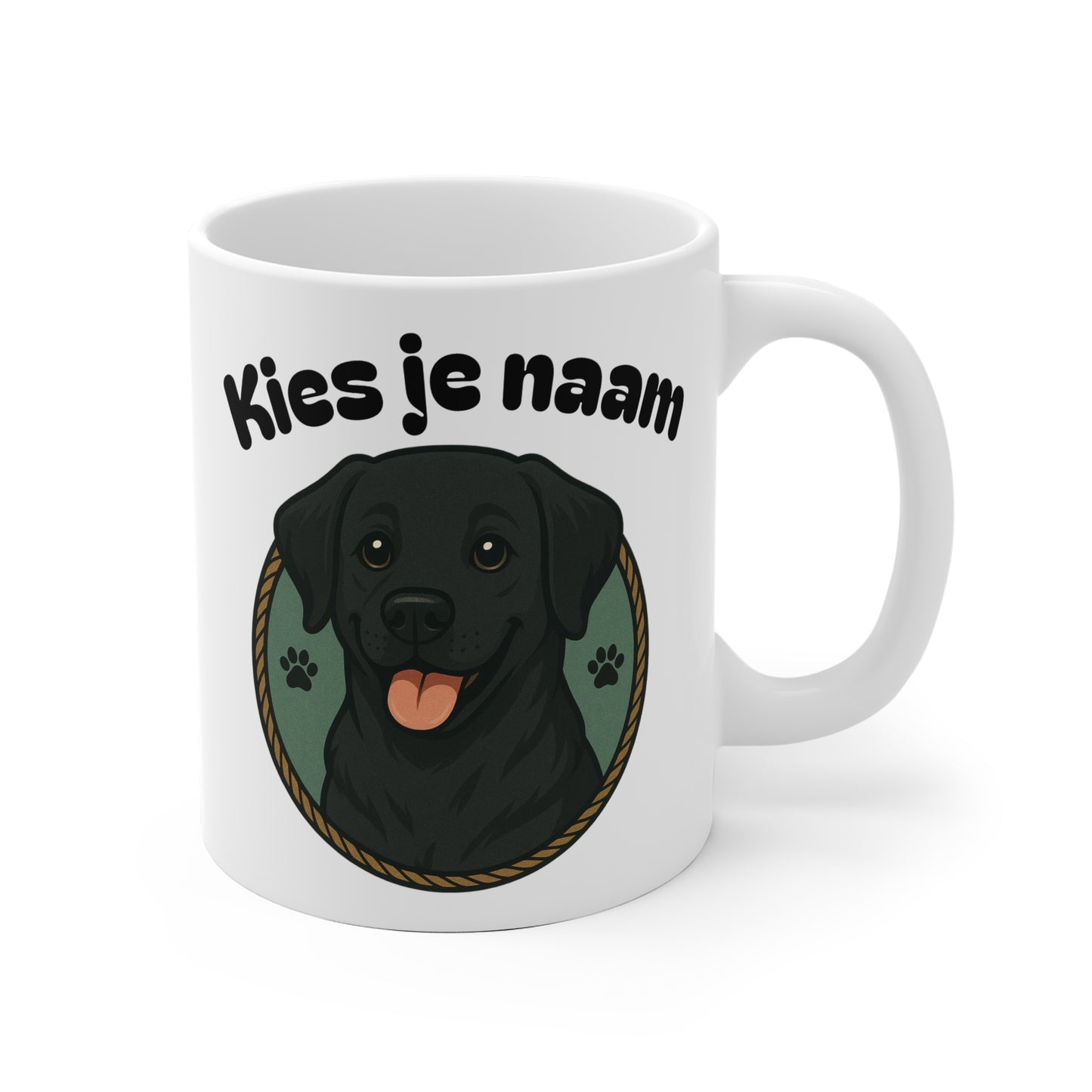 Labrador Mok met Naam – Gepersonaliseerde Premium Collectie (Blonde, Zwarte of Bruine Labrador)