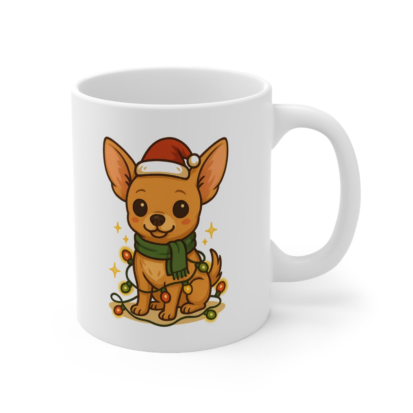 Kerstmok met Chihuahua