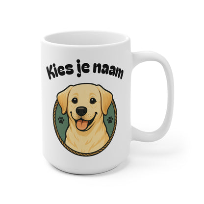 Labrador Mok met Naam – Gepersonaliseerde Premium Collectie (Blonde, Zwarte of Bruine Labrador)