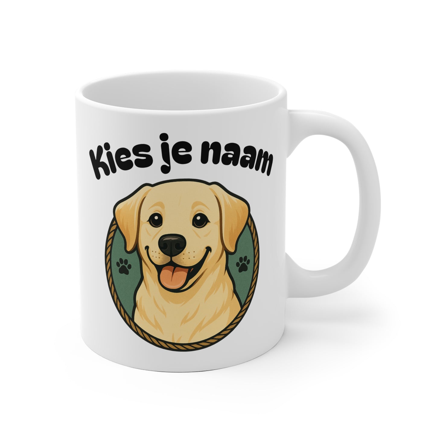 Labrador Mok met Naam – Gepersonaliseerde Premium Collectie (Blonde, Zwarte of Bruine Labrador)