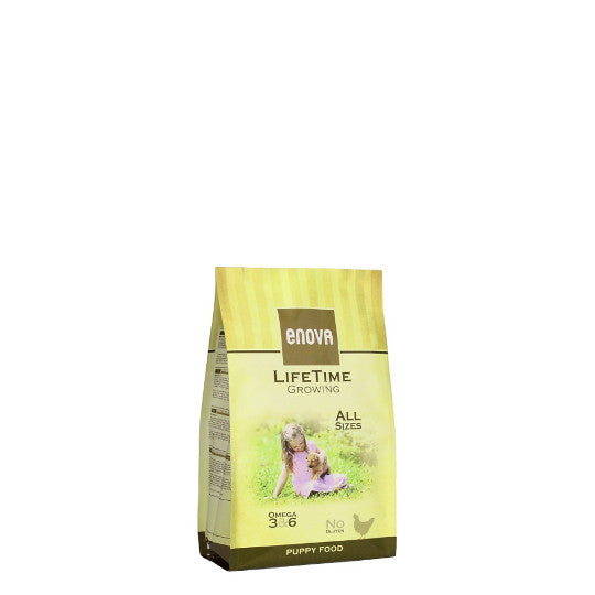 Enova Mono Lamb hondenbrokken, glutenvrij hondenvoer met lam, ideaal voor kieskeurige honden met een gevoelige maag.