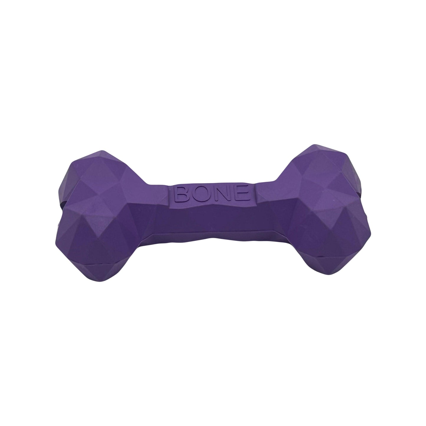 Stevige kauwbot voor honden in de kleur paars, ideaal om op te kauwen en mee te spelen.