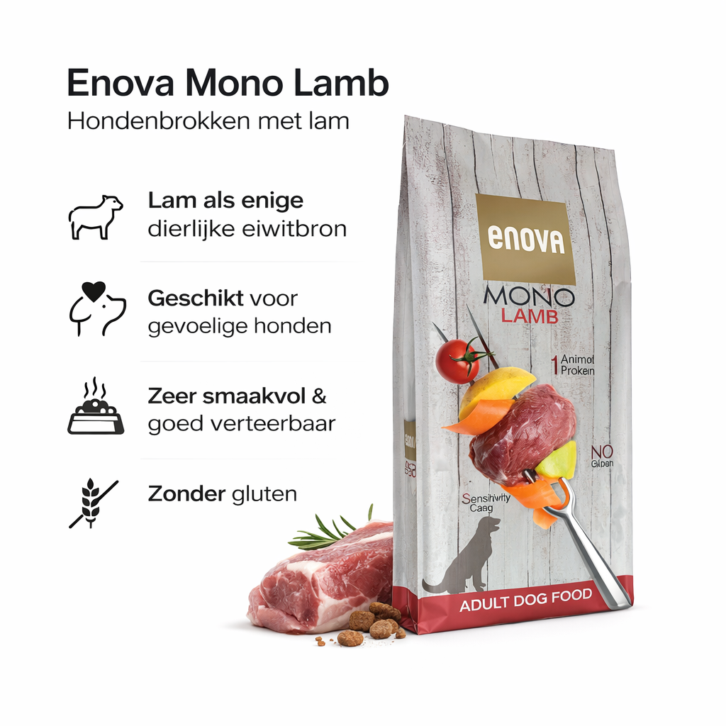 Enova hondenvoer - Mono Lamb