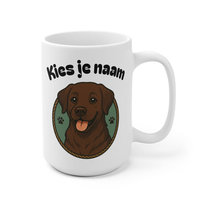 Labrador Mok met Naam – Gepersonaliseerde Premium Collectie (Blonde, Zwarte of Bruine Labrador)